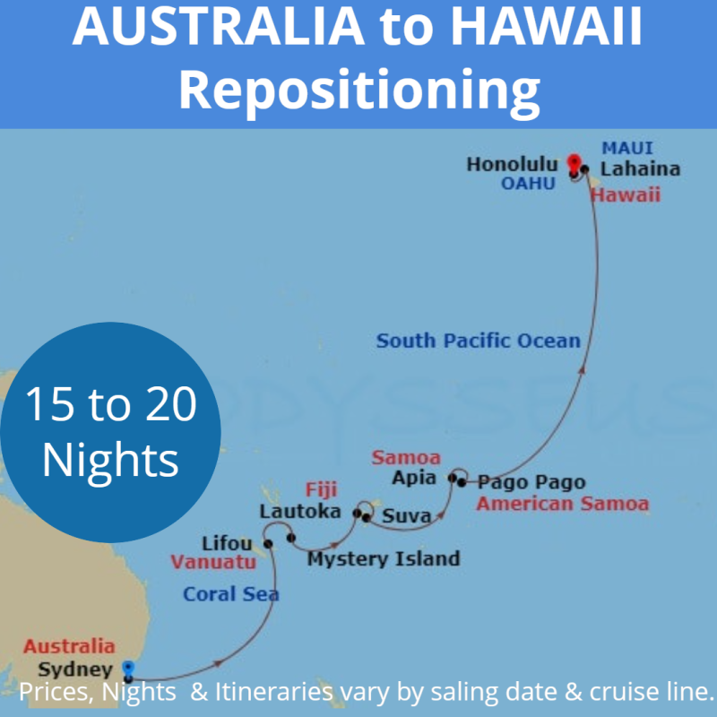 Hawaii and Repositioning Cruises Just Cruises